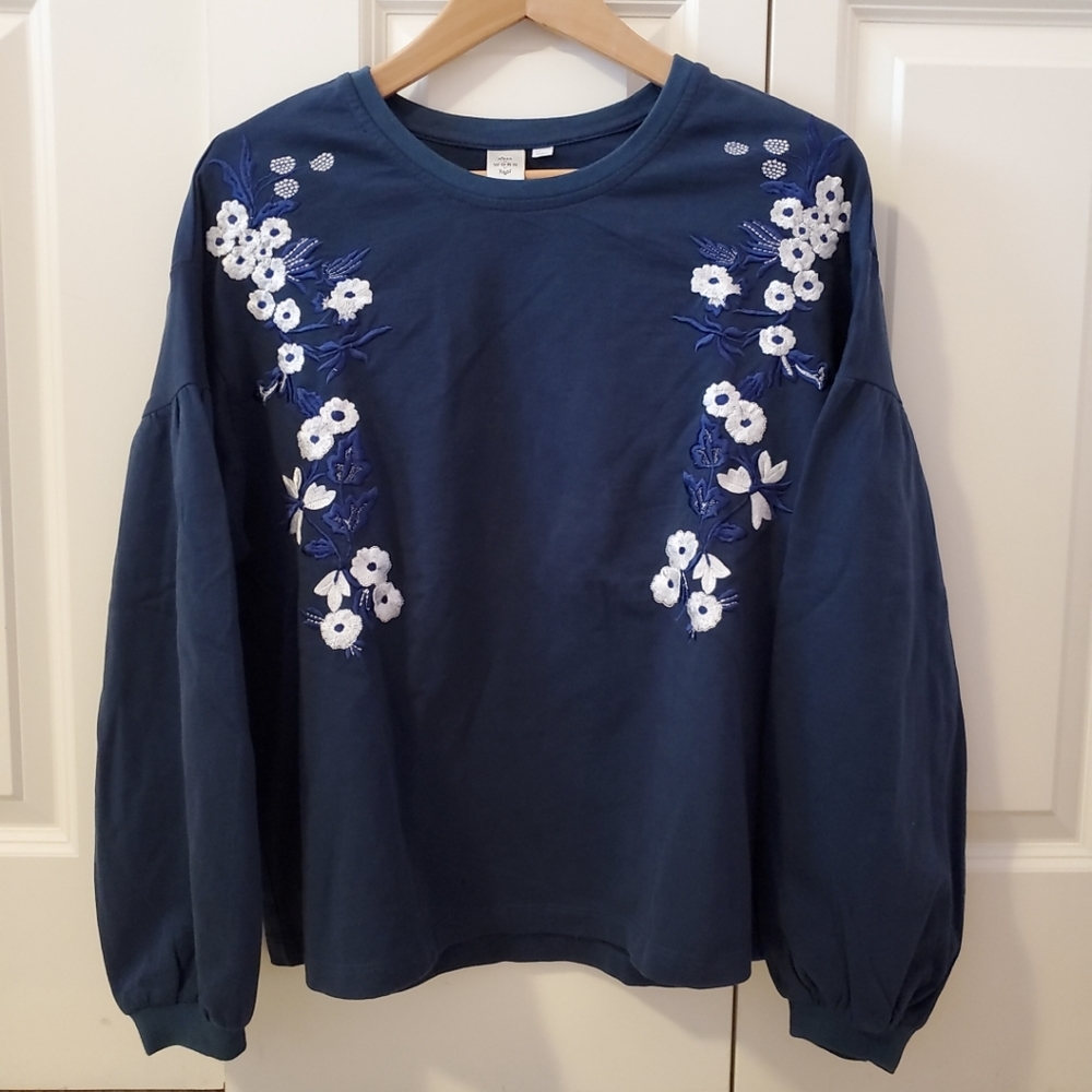 Anthropologie Balloon Sleeve Floral Top 4